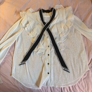 Egoist neck tie Blouse